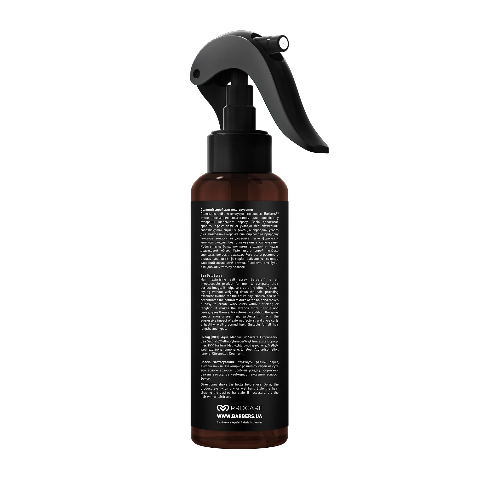 Barbers Miami Texturising Sea Salt Hair Spray, 200 ml