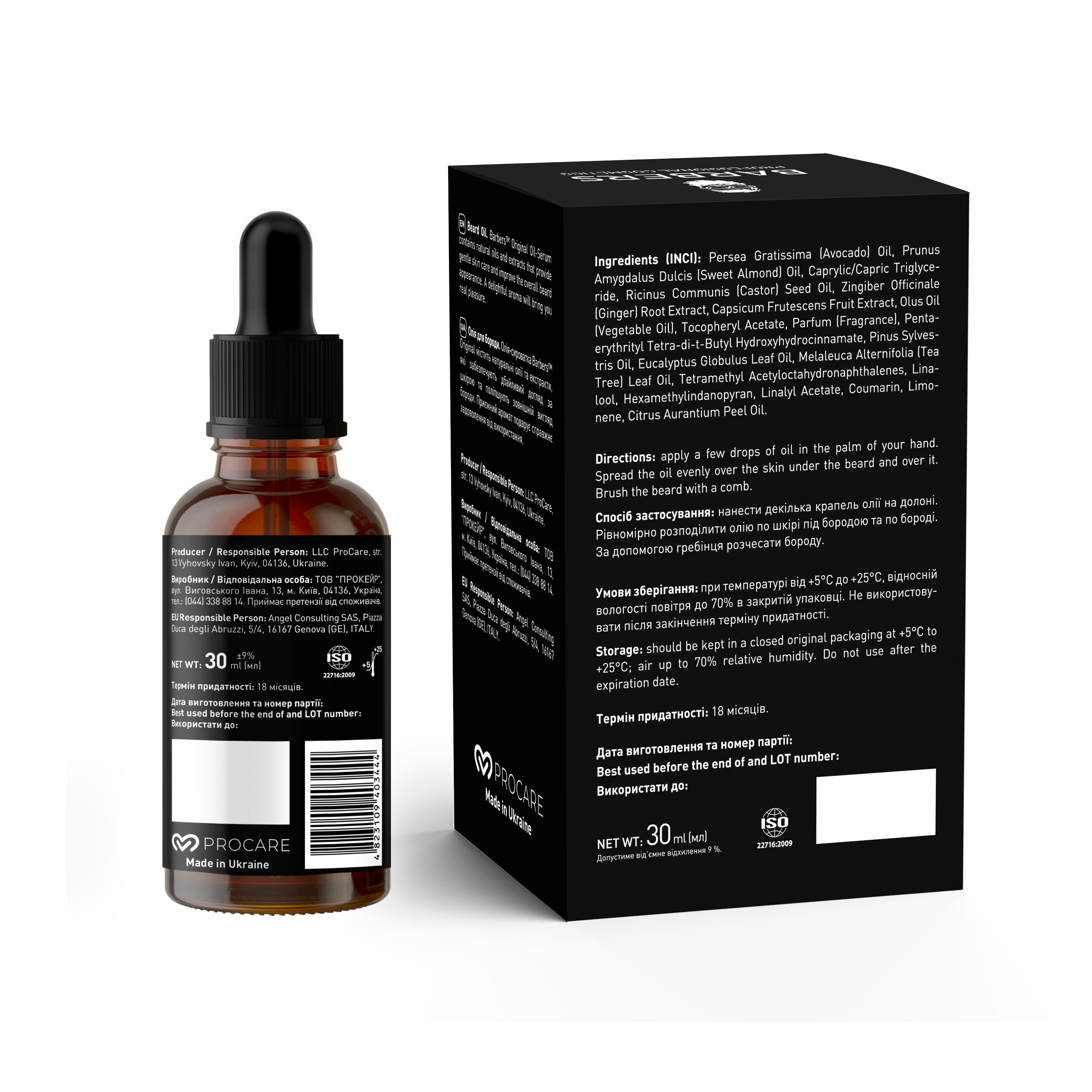 Barbers Original Beard Oil-Serum, 30 ml