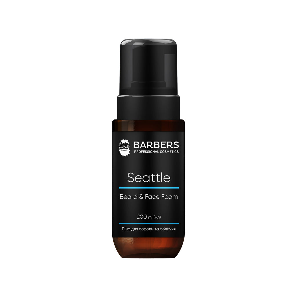 Barbers Seattle 2-in-1 Beard & Face Foam, 200 ml