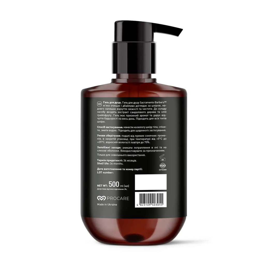 Barbers Sacramento Shower Gel, 500 ml