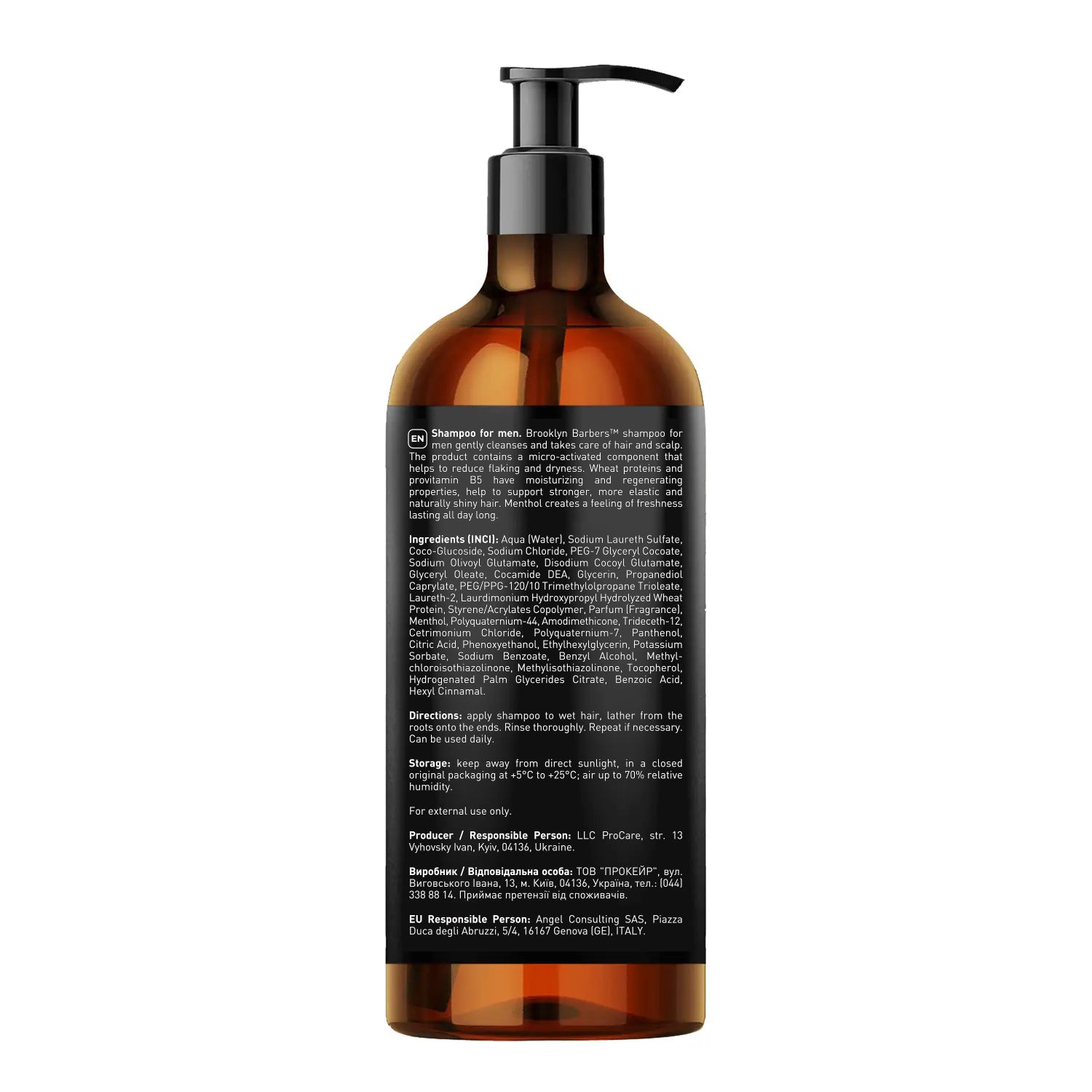 Barbers Brooklyn Anti-Dandruff Shampoo for Men, 1000 ml