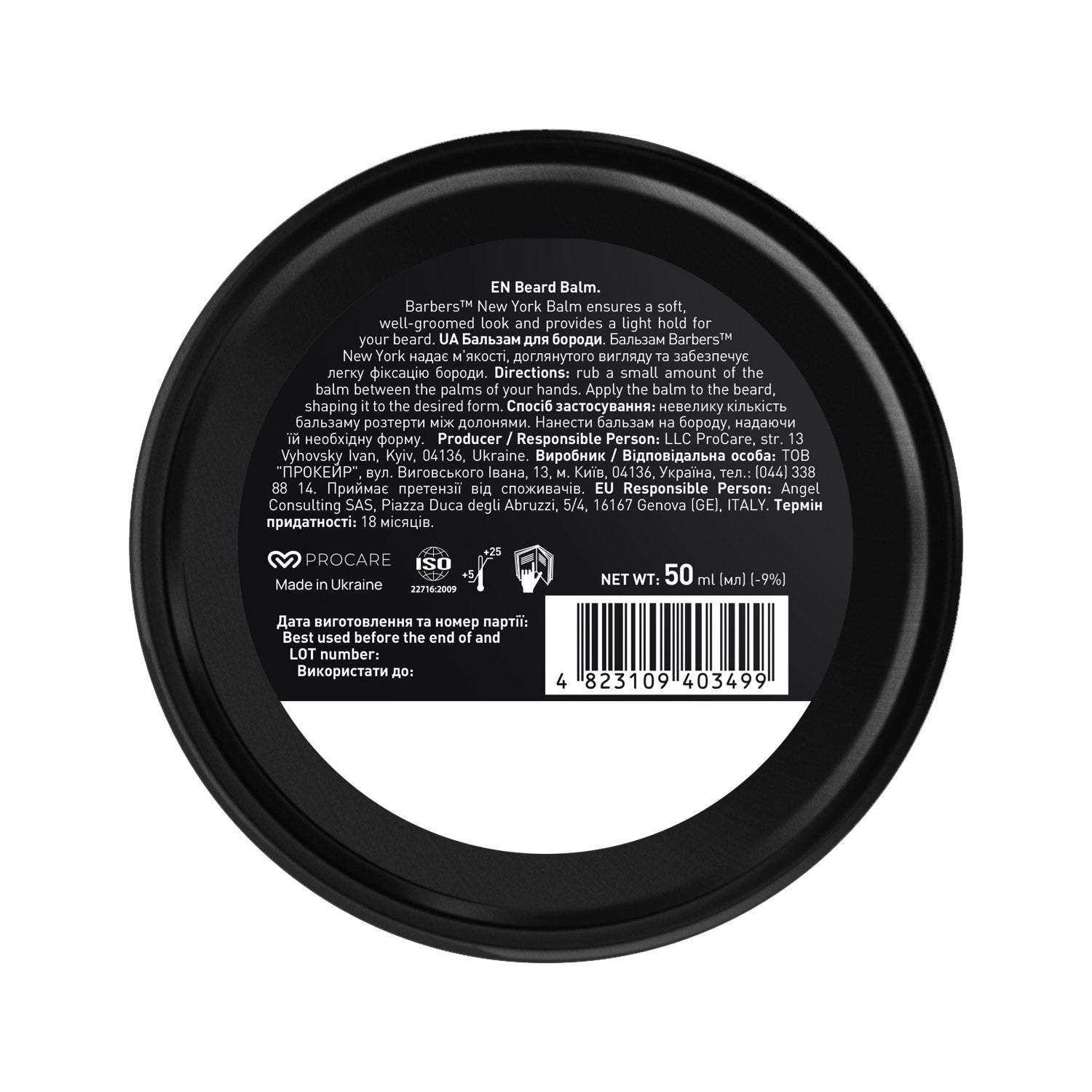 Barbers New York Beard Balm, 50 ml