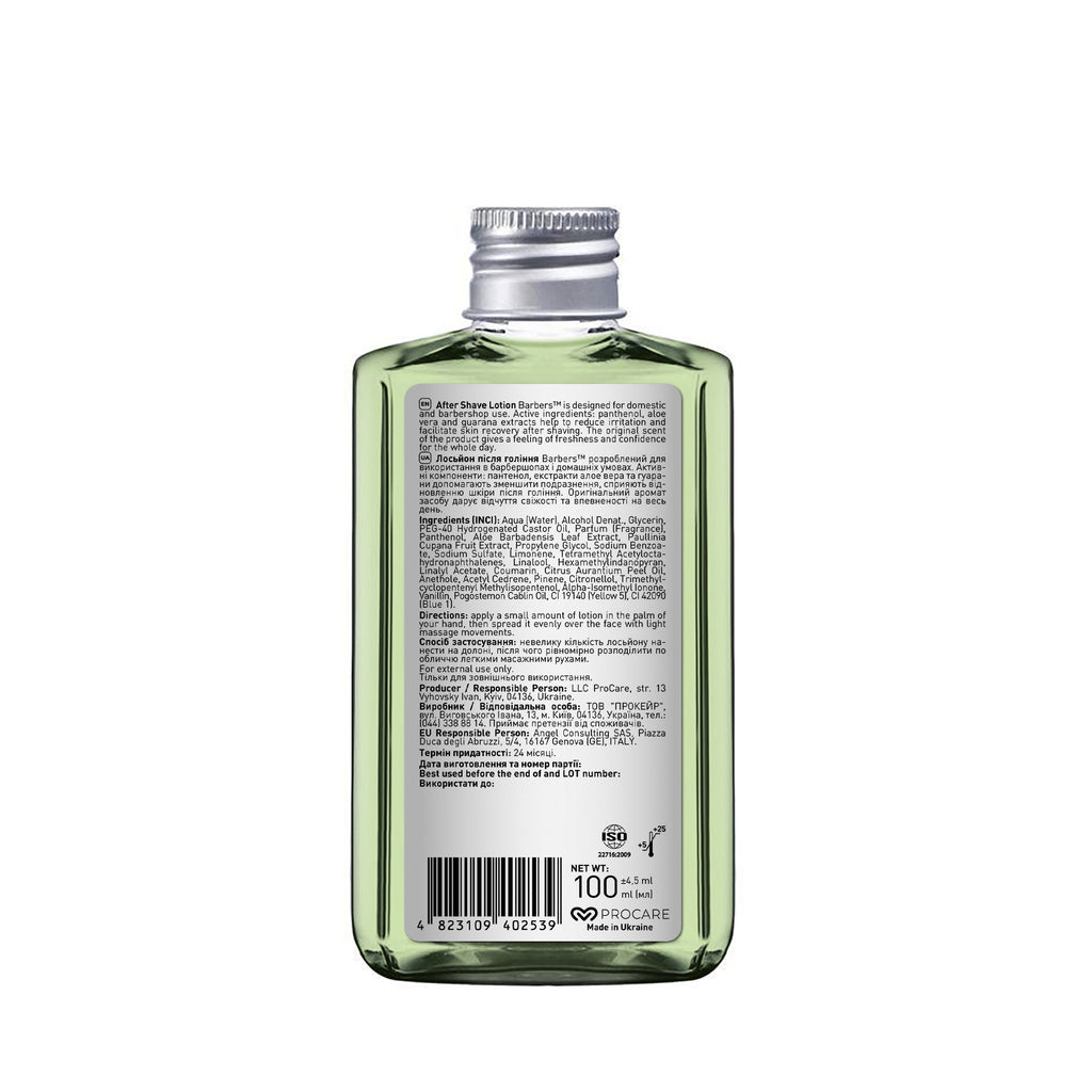 Barbers London Soothing Aftershave Lotion, 100 ml