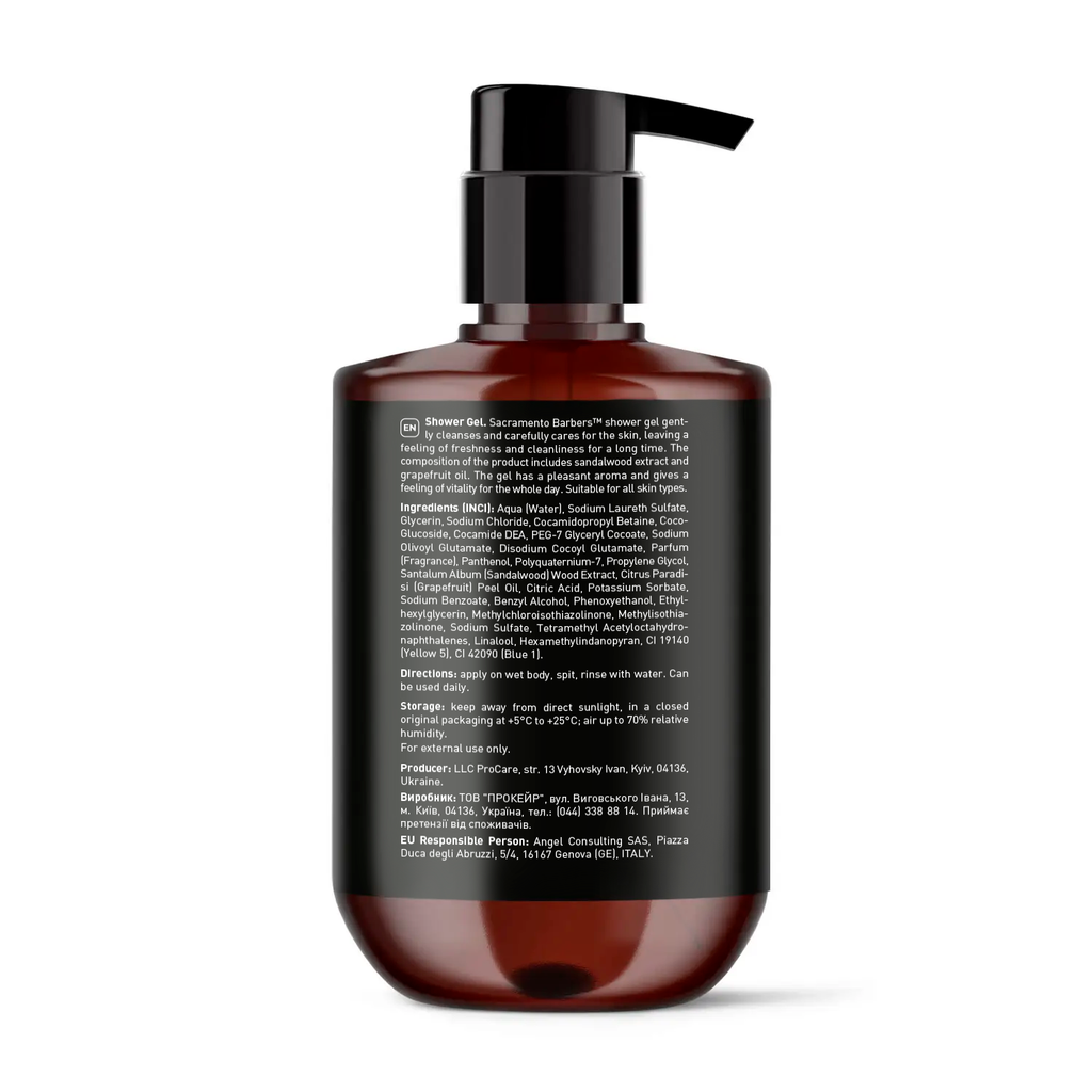 Barbers Sacramento Shower Gel, 500 ml