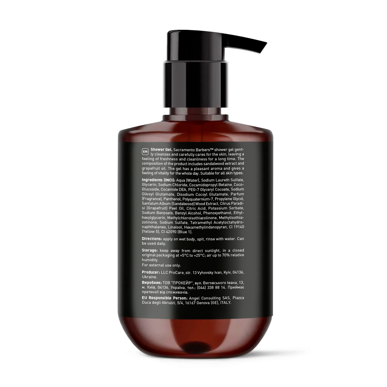 Barbers Sacramento Shower Gel, 500 ml
