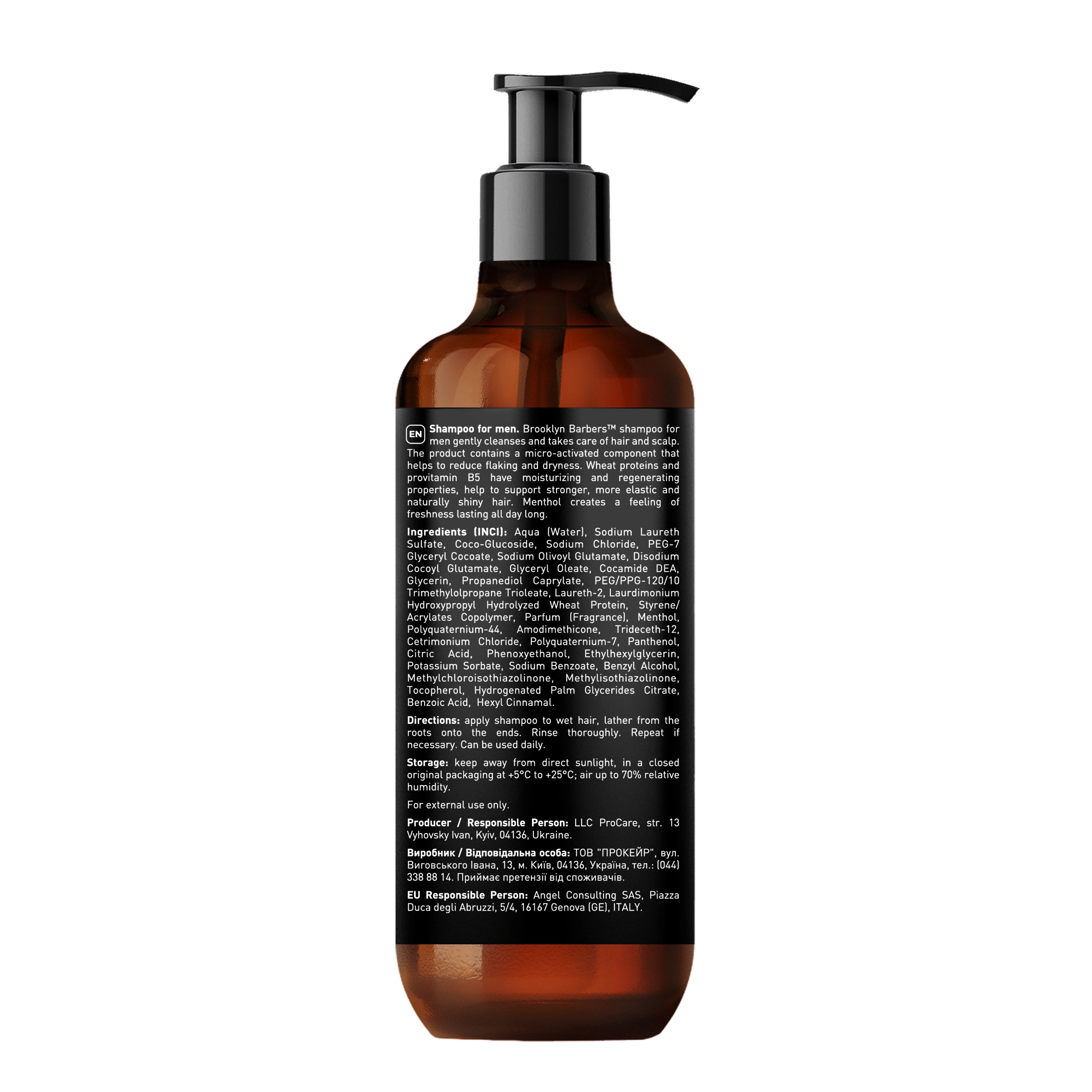 Barbers Brooklyn Anti-Dandruff Shampoo for Men, 400 ml