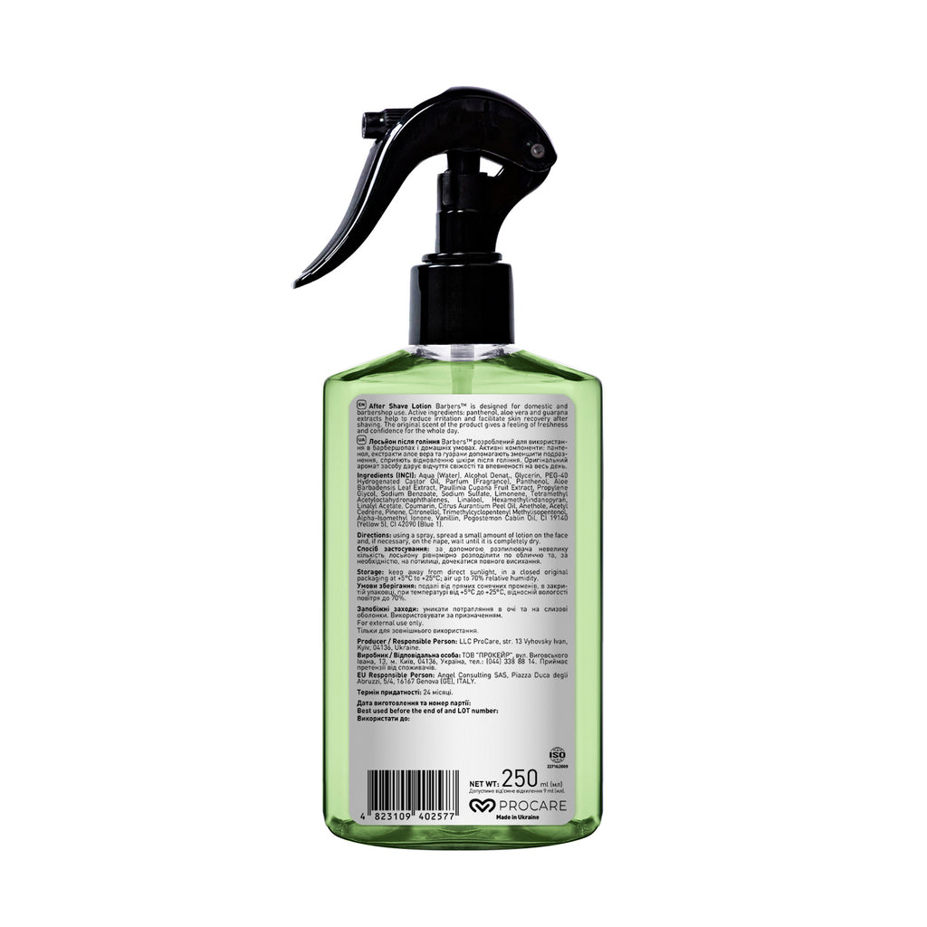Barbers London Soothing Aftershave Lotion, 250 ml